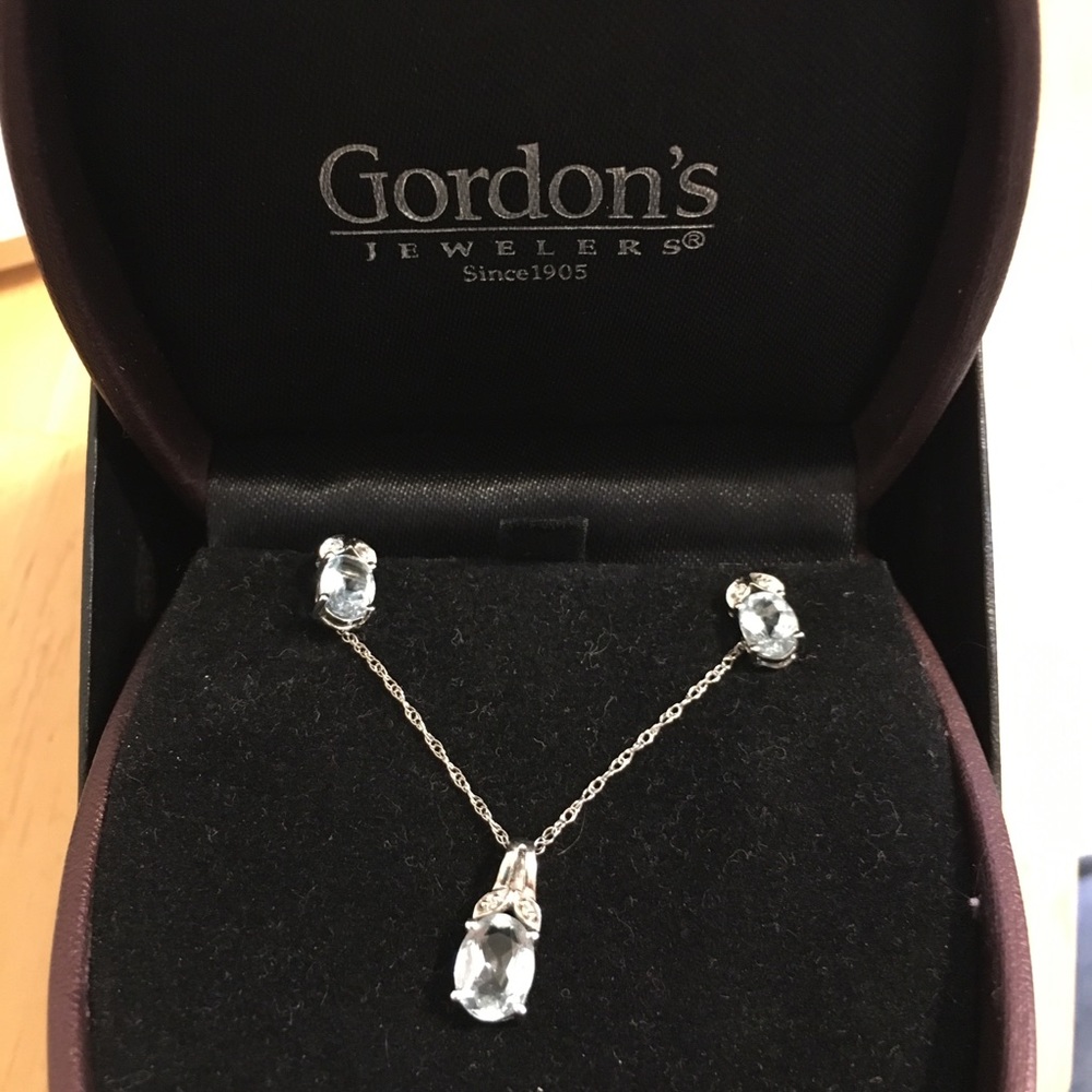 Aquamarine and white gold set - make offer